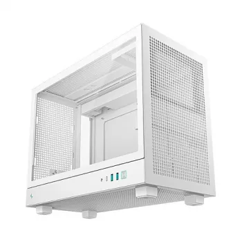 Κουτί υπολογιστή DeepCool CH160 PLUS WH Small Form Factor λευκό, microATX, tempered glass, USB-C