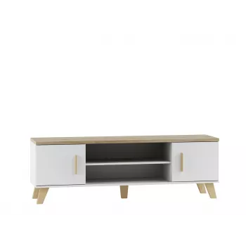 Βάση TV Cama LOTTA 160 2D2K Λευκό/sonoma