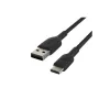 Καλώδιο πλεκτό USB-C USB-A 2m μαύρο