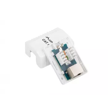 Επιτοίχιο κουτί σύνδεσης RJ-45 λευκό Lanberg OS6-0001-W