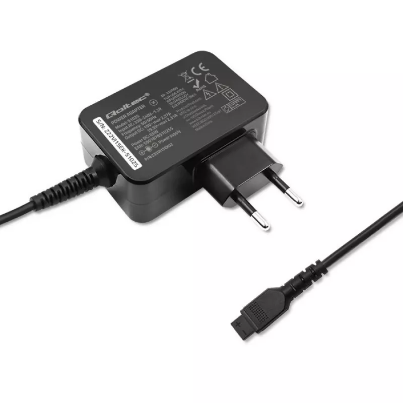 Τροφοδοτικό/μετασχηματιστής τάσης Qoltec 51025 για εσωτερικό χώρο μαύρο