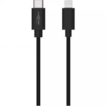 Καλώδιο κινητού Ansmann 1700-0106 μαύρο USB C Lightning 0,12 m
