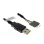 Καλώδιο USB Akasa 0,4 m USB A Μαύρο