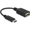 Καλώδιο USB DeLOCK 65579 USB 2.0 0,15 m USB C USB A μαύρο