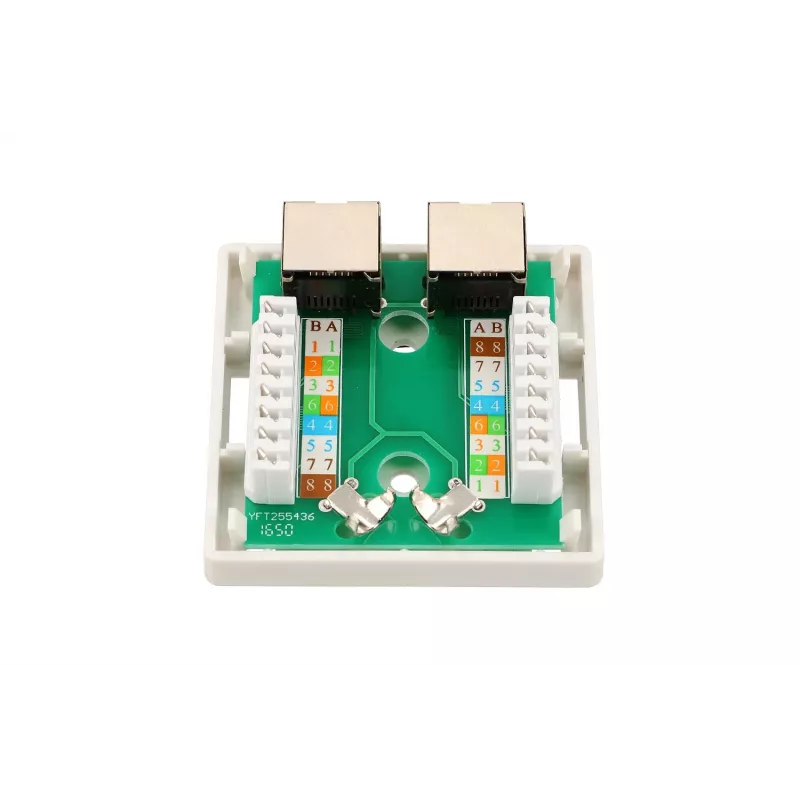 Επιφανειακή πρίζα δικτύου Extralink EX.9649 — 2x RJ45 Cat5e STP