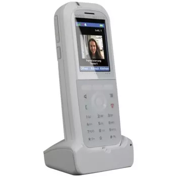 Τηλέφωνο DECT agfeo DECT 77 IP — ασύρματο ακουστικό VoIP με ανοιχτή ακρόαση, αναγνώριση κλήσης, οθόνη (λευκό)