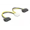 Καλώδιο τροφοδοσίας DeLOCK 83020 2 x 15-Pin-SATA σε 8-Pin-EPS 15 cm