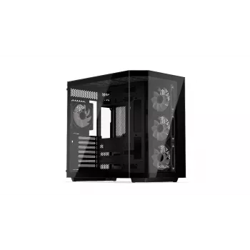 Krux Empero KRXD010 κουτί υπολογιστή Midi Tower, ATX, γυαλί ασφαλείας, 4 ανεμιστήρες ARGB 120 mm, μαύρο - κάρτα γραφικών έως 420 mm, ψύκτρα CPU έως 155 mm, 2x 3,5" + 3x 2,5" θέσεις