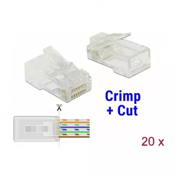 Σύνδεσμος καλωδίου DeLOCK 86451 RJ-45 Διαφανές