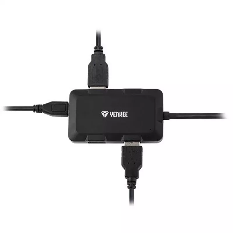 Yenkee YHB 4341BK Hub USB 3.0 4 θυρών με είσοδο τροφοδοσίας Micro-USB