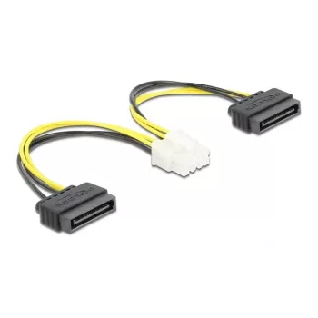 Καλώδιο τροφοδοσίας DeLOCK 83020 2 x 15-Pin-SATA σε 8-Pin-EPS 15 cm