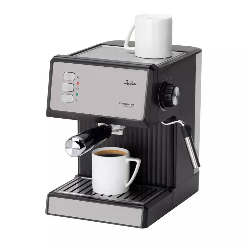 Jata JECA2525 μηχανή espresso, 20 bar, 850 W, δεξαμενή νερού 1,8 l, σωλήνας ατμού, μαύρο / ανοξείδωτο ατσάλι