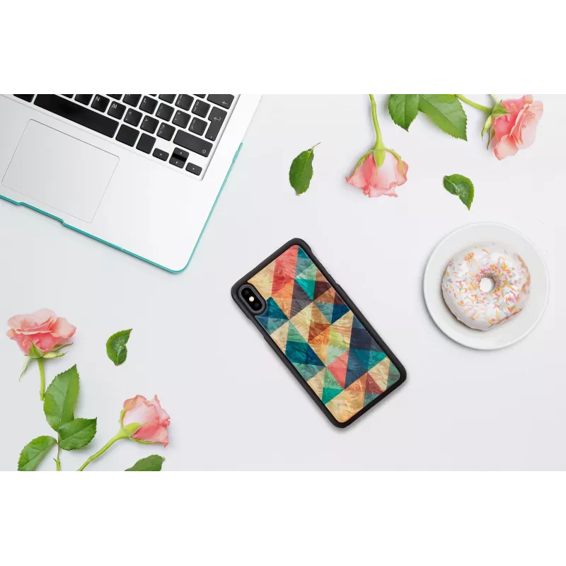 Θήκη κινητού iKins για iPhone XS Max — σχέδιο μωσαϊκού, μαύρη