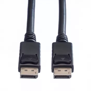 Value Καλώδιο σύνδεσης DisplayPort DisplayPort αρσενικό, DisplayPort αρσενικό 1,50 m Μαύρο 11.99.5767 Θωρακισμένο