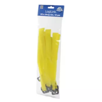 LogiLink - Δεματικά καλώδιων - 30 cm - Κίτρινα (συσκευασία 10 τεμ.)