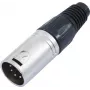 Βύσμα XLR 5-Pin Omnitronic 30208420 — βύσμα ήχου (αρσενικό/θηλυκό) για συμμετρικά σήματα