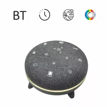 Φορητό ηχείο MANTA SPK03-GR Szumi-GO — πράσινο, Bluetooth, ήχοι ύπνου μωρού, χρονοδιακόπτης, οπίσθιος φωτισμός RGB, 12,5×7,5×12,5 cm