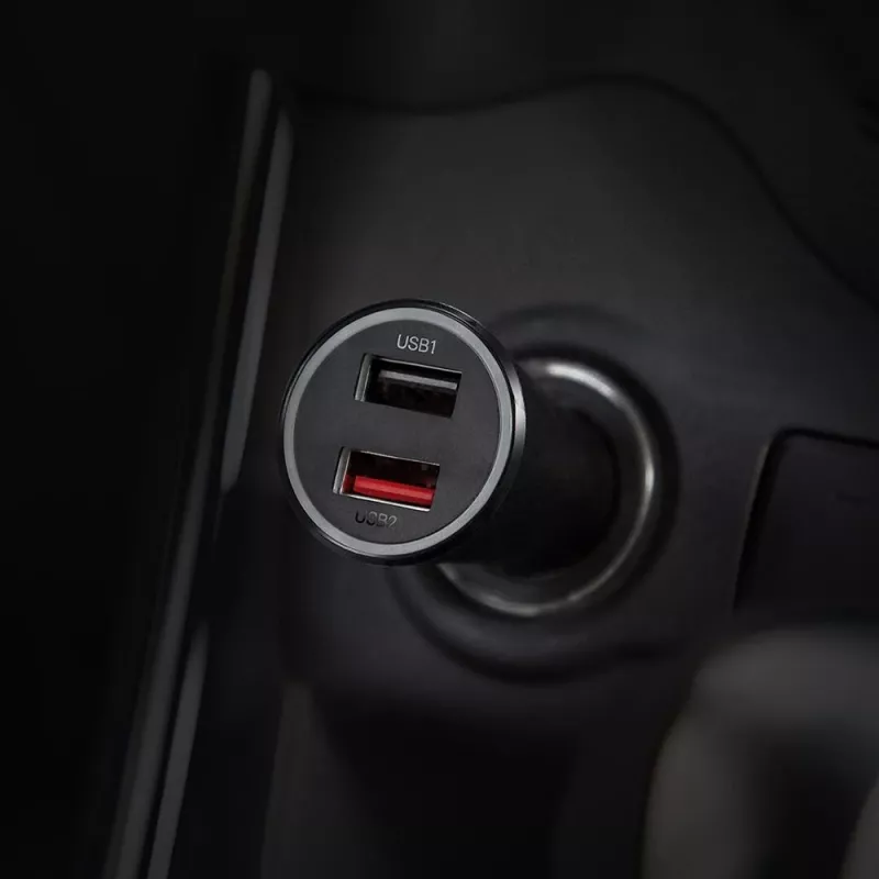 Xiaomi 37 Watt Φορτιστής αυτοκινήτου Dual Port Black, Black