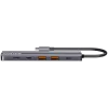 Hub USB Type-C CANYON DS-17 — HDMI, USB 3.2 Gen 1 A, USB-C, MicroSD, 10000 Mbit/s, γκρι