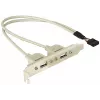 Slotbracket 1x εσωτερικό USB 5-Pin σε 2x εξωτερικά USB 2.0 DeLOCK 71000