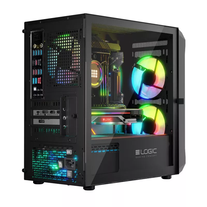 Κουτί υπολογιστή Logic Concept Portos Mini ARGB Micro ATX Μαύρο