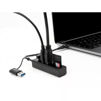 Hub USB 3.2 Gen 1 3 θυρών + Αναγνώστης καρτών SD και Micro SD με σύνδεση USB Type-C ή USB Type-A, USB hub
