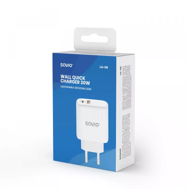 SAVIO LA-06 USB Type-A & Type-C Quick Charge Power Delivery 3.0 εσωτερικού χώρου