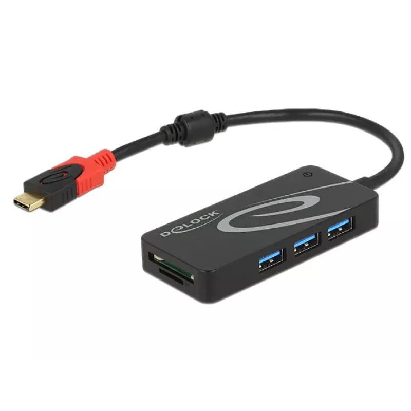 USB Hub DeLOCK USB 3.0 Type-C 3 θυρών
