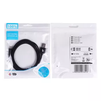 Καλώδιο TB USB - USB C 1,5 μαύρο (AKTBXKUCSBA150B)