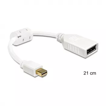 Καλώδιο DisplayPort DeLOCK 65427 Mini DisplayPort 0,21 m λευκό