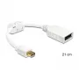 Καλώδιο DisplayPort DeLOCK 65427 Mini DisplayPort 0,21 m λευκό