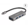 DeLOCK 63173 Hub USB Type-C 5000 Mbit/s Μαύρο