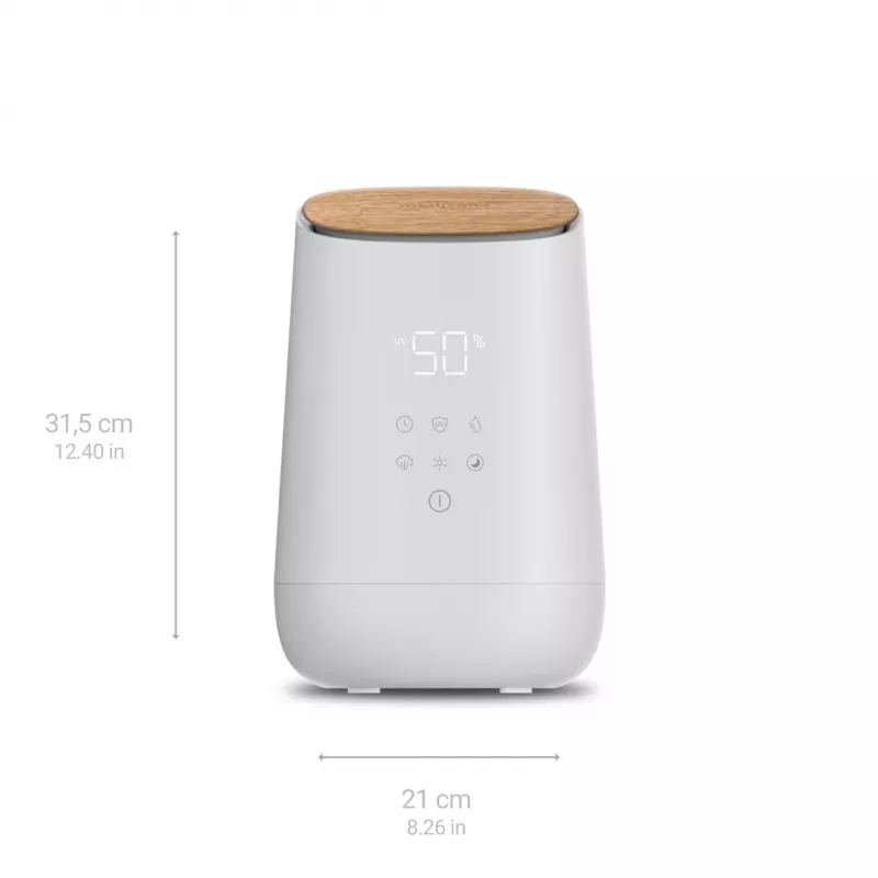 Medisana AH 680 υγραντήρας υπερήχων 2,6 L λευκό, ξύλο 24 W