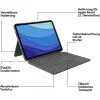 Θήκη με πληκτρολόγιο Combo Touch US iPad Pro 11 1,2,3 Gen γκρι