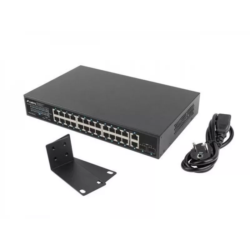 Unmanaged switch Lanberg RSGE-24P-2GE-2S-250 24 θύρες τοποθέτηση σε rack