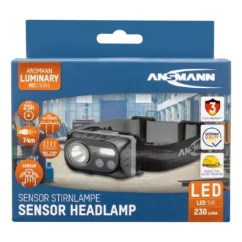 LED φακός κεφαλής ANSMANN ANS 1600-0386 — με μπαταρία, συμπαγής φωτισμός hands-free