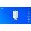 Τροφοδοτικό SAVIO LA-07 GaN 65W, USB, QC4.0+, PD 3.0, Λευκό