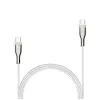 Πλεκτό καλώδιο USB FIXED FIXDB-CC12-WH 100W, λευκό, ανθεκτικό πλέγμα, μεταφορά δεδομένων και ισχύος