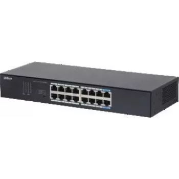 Dahua Technology S3016-16GT Δικτυακό switch Unmanaged L2 Gigabit Ethernet (10/100/1000) Επιτραπέζια/Επιτοίχια τοποθέτηση Μαύρο