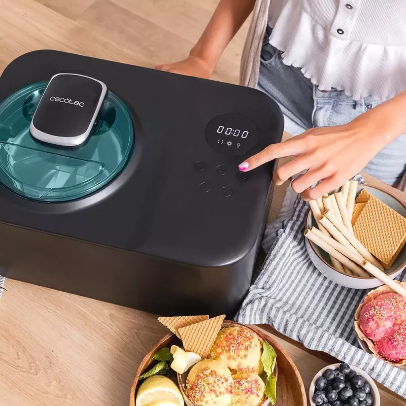 Παγωτομηχανή με συμπιεστή Cecotec 1,2 L 110 W Μαύρο