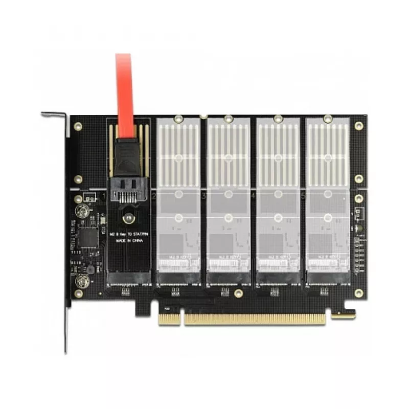 Κάρτα DeLOCK PCI Express x16 σε 5 x εσωτερικές M.2 Key B / SATA