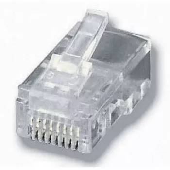 Equip 121151 RJ-45 (8P8C) αρσενικός συνδετήρας modular για επίπεδο καλώδιο, Cat6, χωρίς θωράκιση, διαφανής, 100 τεμ.