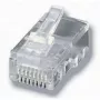 Equip 121151 RJ-45 (8P8C) αρσενικός συνδετήρας modular για επίπεδο καλώδιο, Cat6, χωρίς θωράκιση, διαφανής, 100 τεμ.