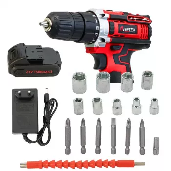Κατσαβίδι VERTEX VWK2130 21V 2x1,5Ah Βαλίτσα
