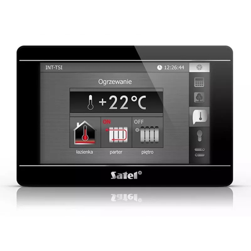 Επιτοίχιος πίνακας αφής SATEL INT-TSI-B 7 ιντσών LCD για συστήματα ασφαλείας