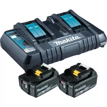 Makita DC18RD - Φορτιστής + Μπαταρία 2 x - Li-Ion - 6 Ah - 108 Wh - 2 x φόρτιση μπαταρίας