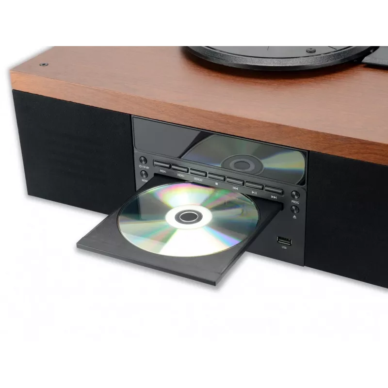 Πικάπ AKAI ATT-14BT με Bluetooth, ιμάντα κίνησης, ενσωματωμένο προενισχυτή phono, έξοδο USB