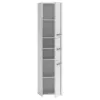 Ντουλάπι μπάνιου Top e shop S43 BIEL — ελεύθερο, 6 ράφια, 400×300×1700 mm, λευκό