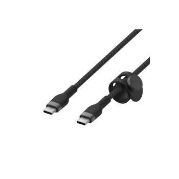 Καλώδιο BoostCharge USB-C/USB-C πλεκτό σιλικόνης 2 m, μαύρο