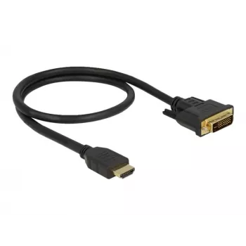 Προσαρμογέας καλωδίου βίντεο DeLOCK 85651 0,5 m HDMI Type A DVI μαύρο